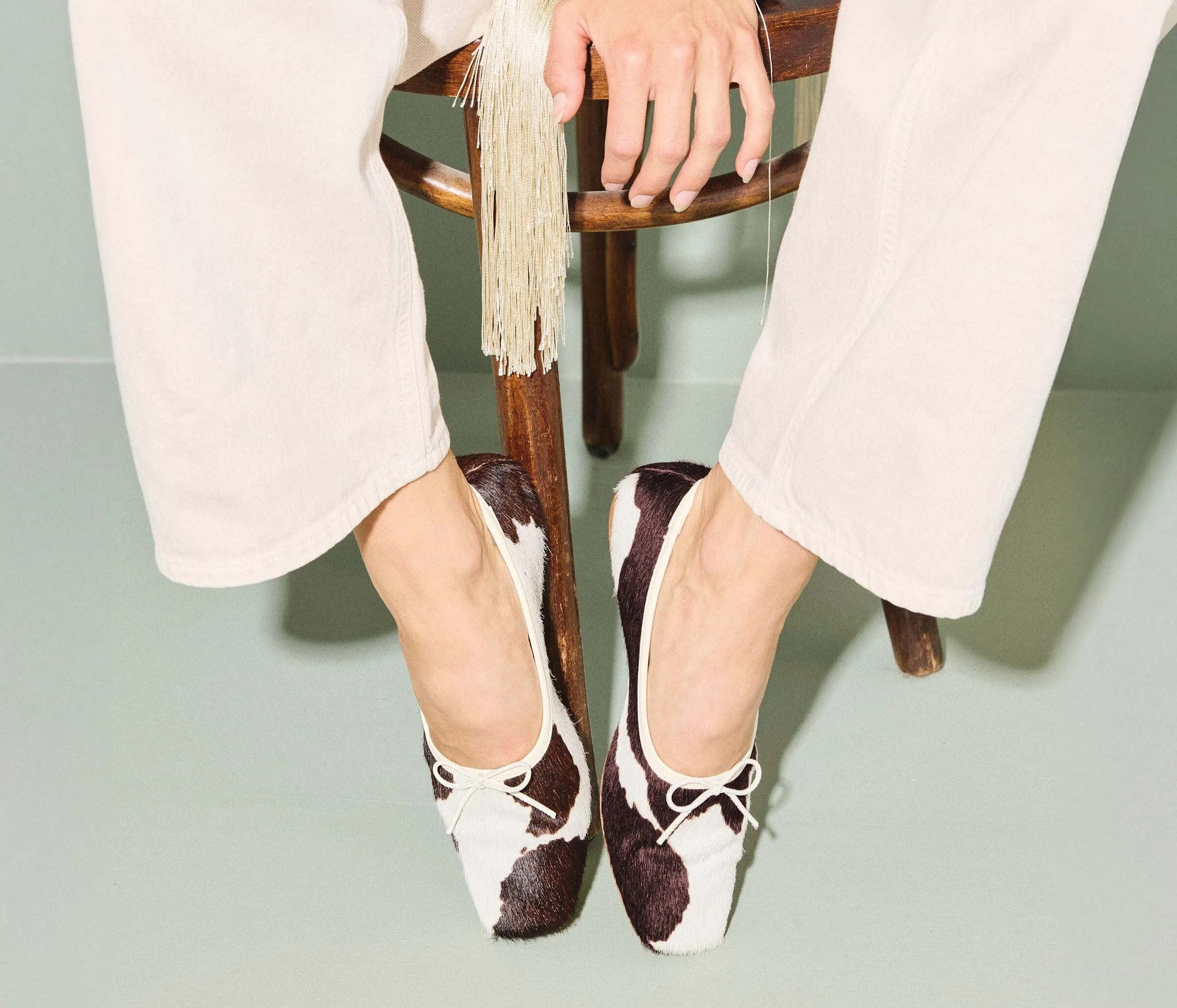 JADA SQUARE TOE BALLET FLAT Port Walk Plain Step