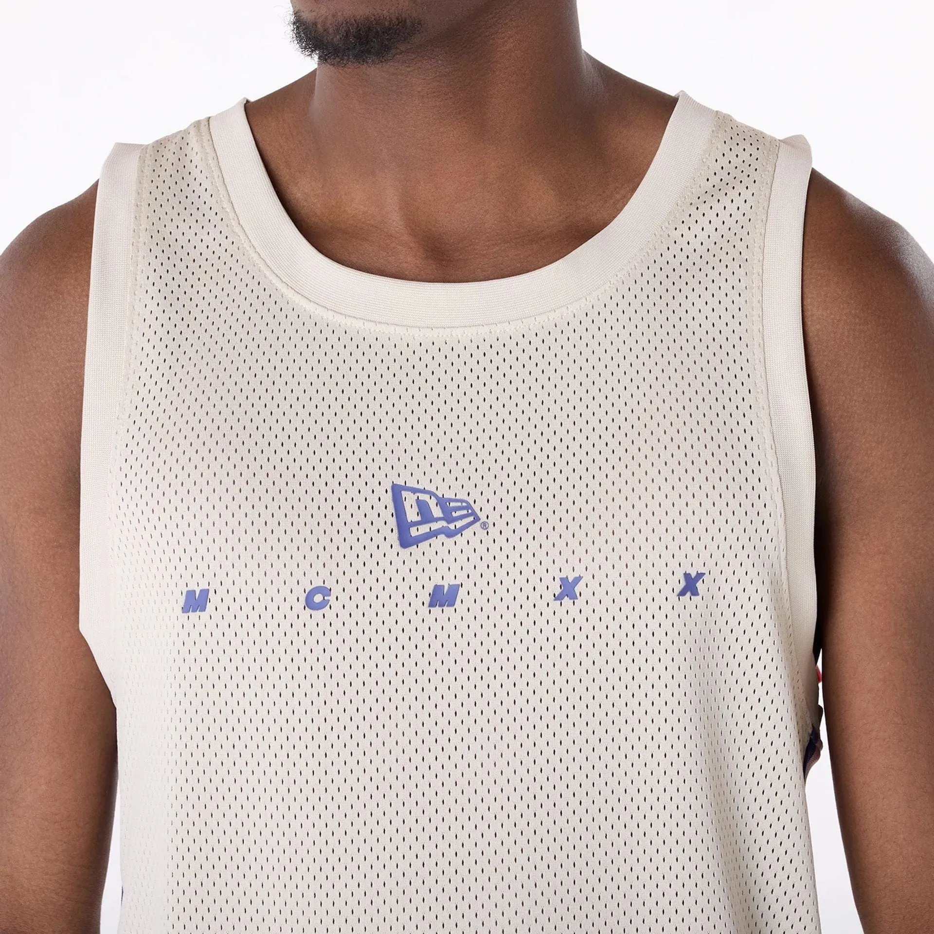 New Era Mesh Cream Vest Classic Crew Neck Casual Vibe Wear
