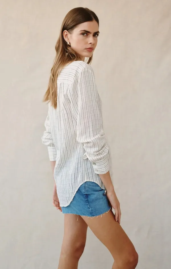 Boyfriend Button Down SweatWickingLining