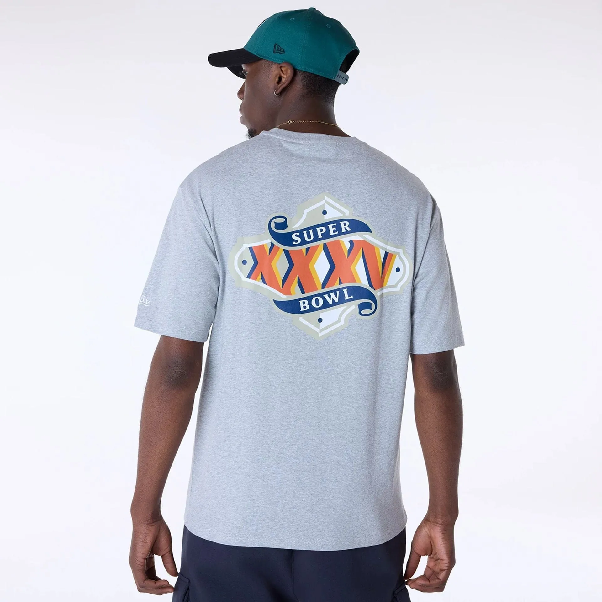 Baltimore Ravens Super Bowl Graphic Grey Oversized T-Shirt Versatile Comfort Style