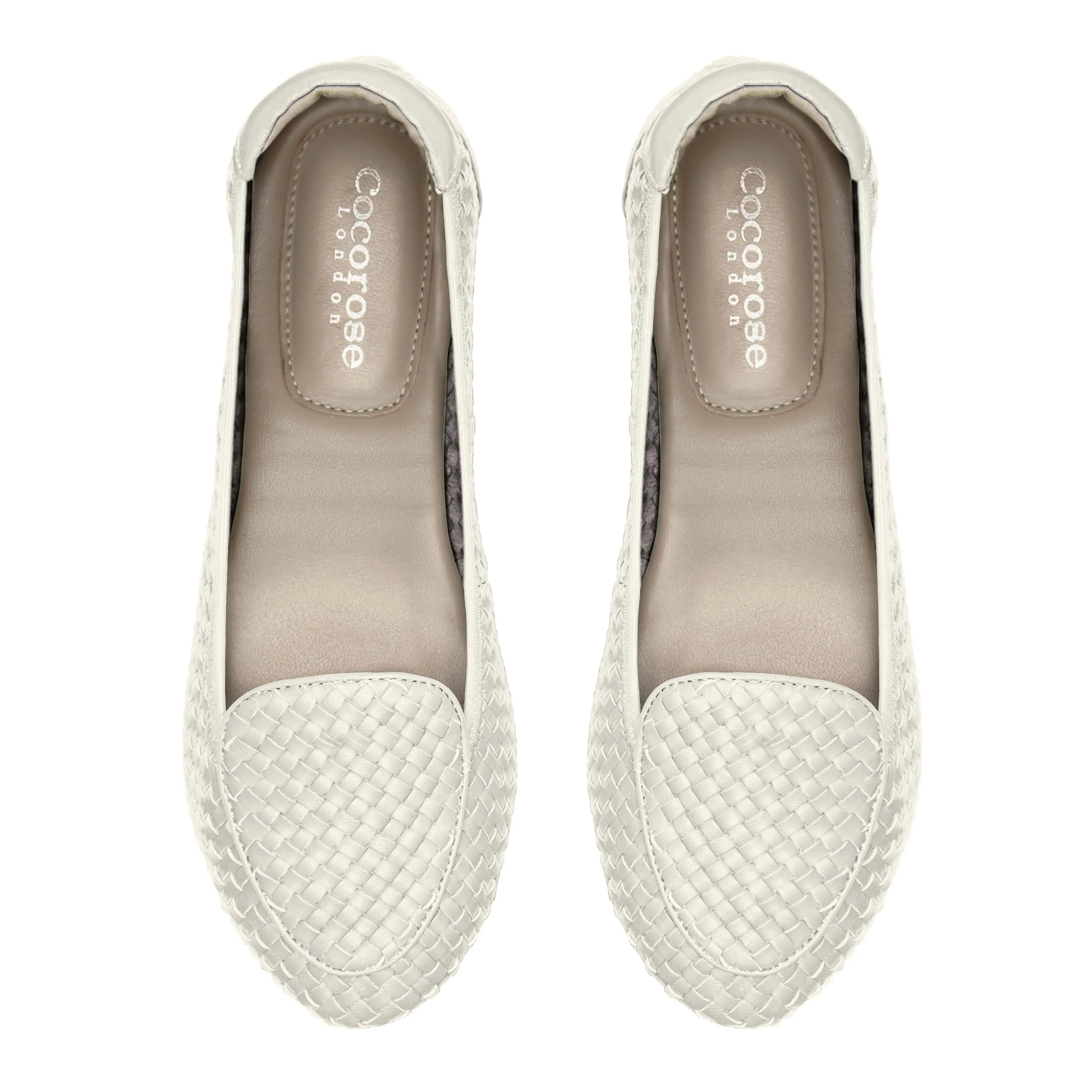 Clapham - White Woven Leather Loafers All Day Wear Walk Around