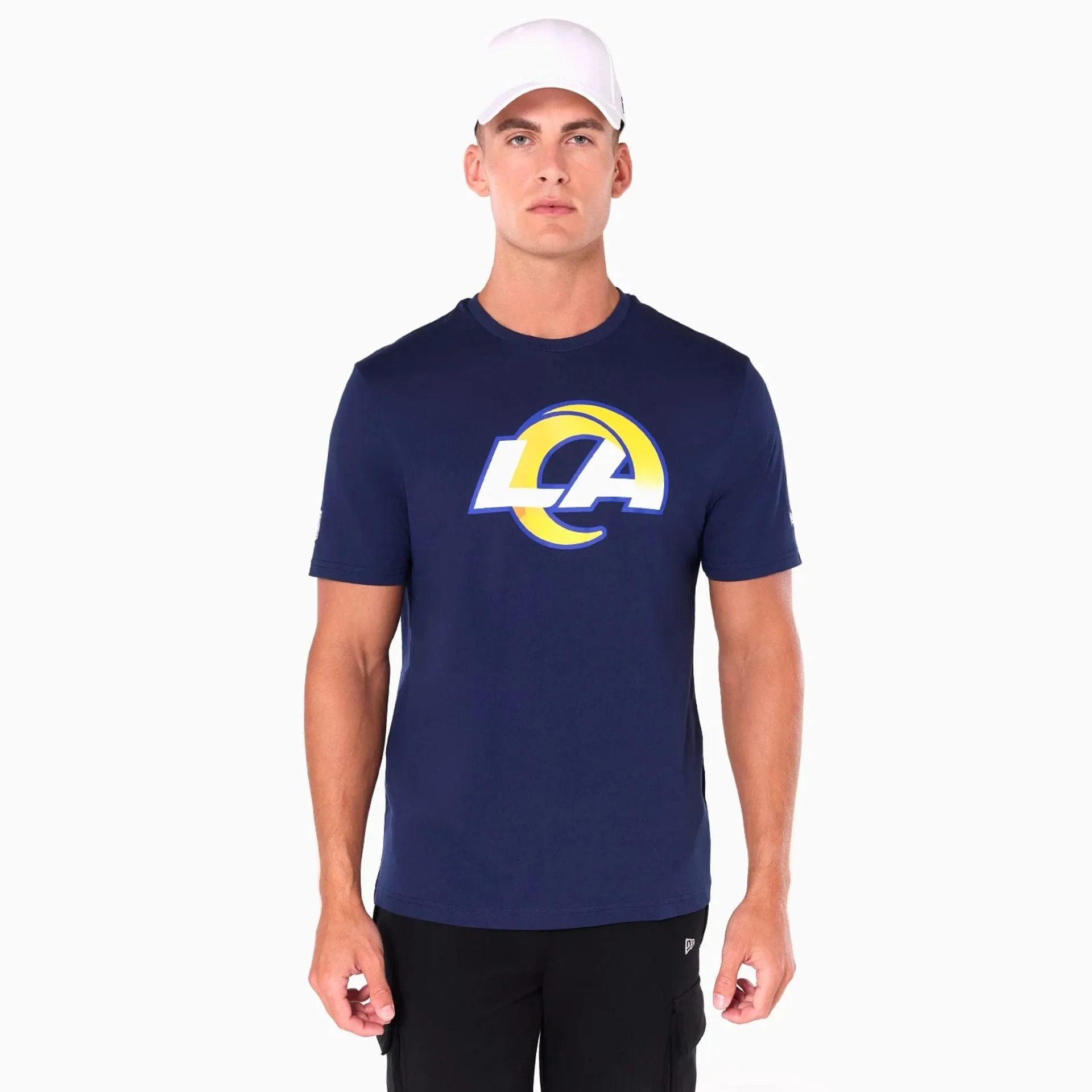Cozy Waist UV Protection Fabric LA Rams NFL Navy T-Shirt