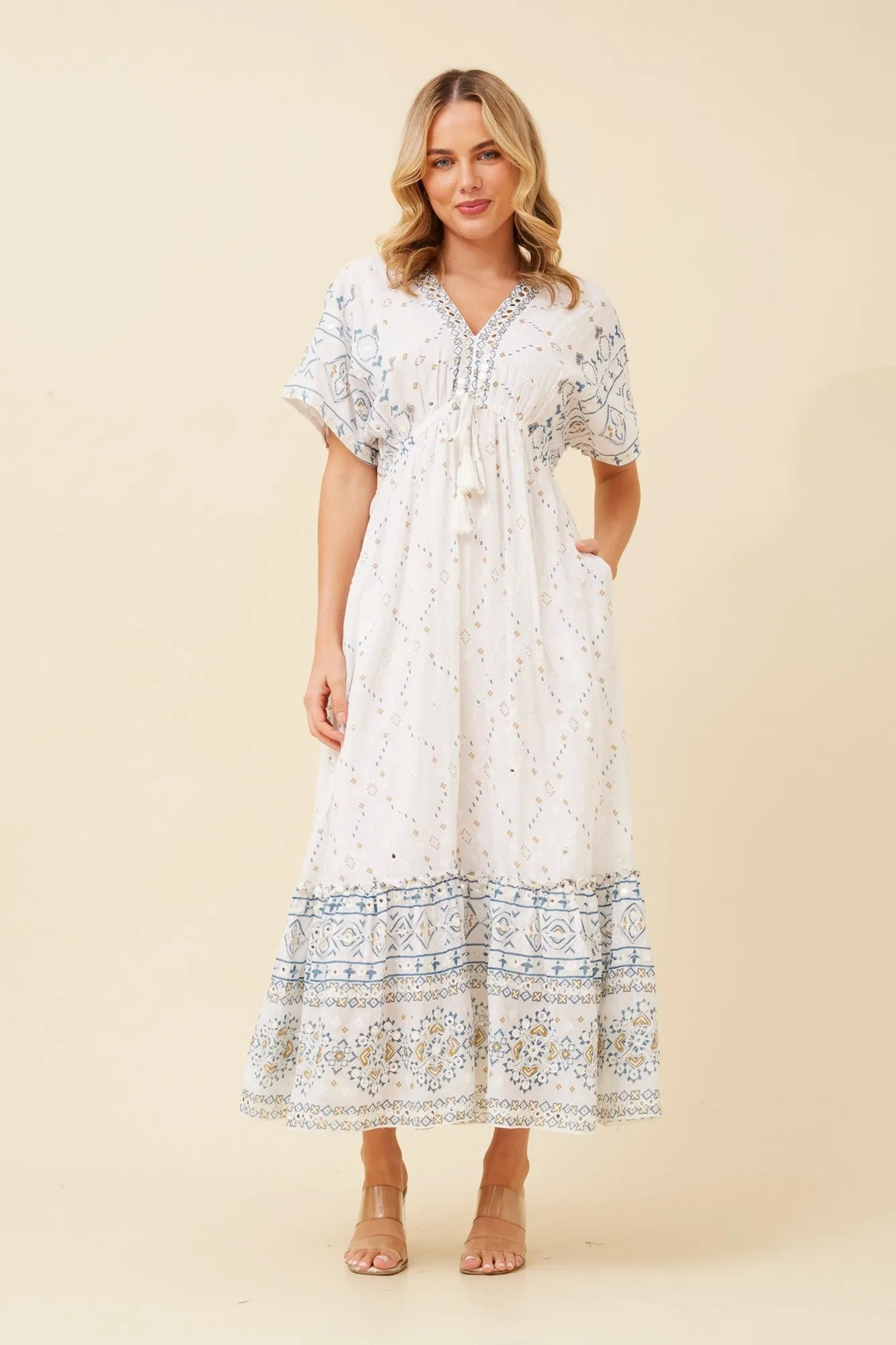 CHRISTINA MIRROR WORK DRESS Work Favorite Bright Petal