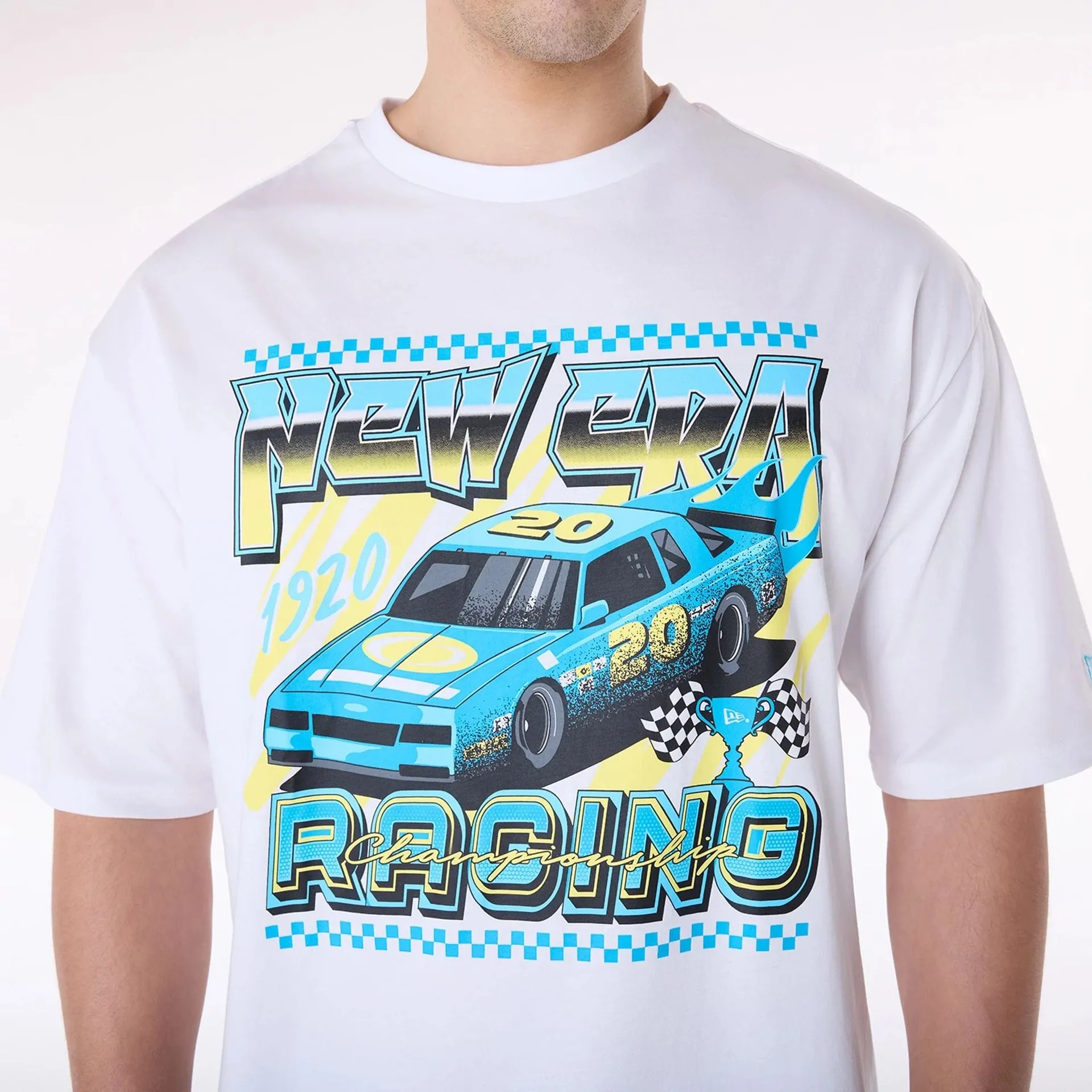 New Era 1920 Racing Championship White T-Shirt Quick Slip