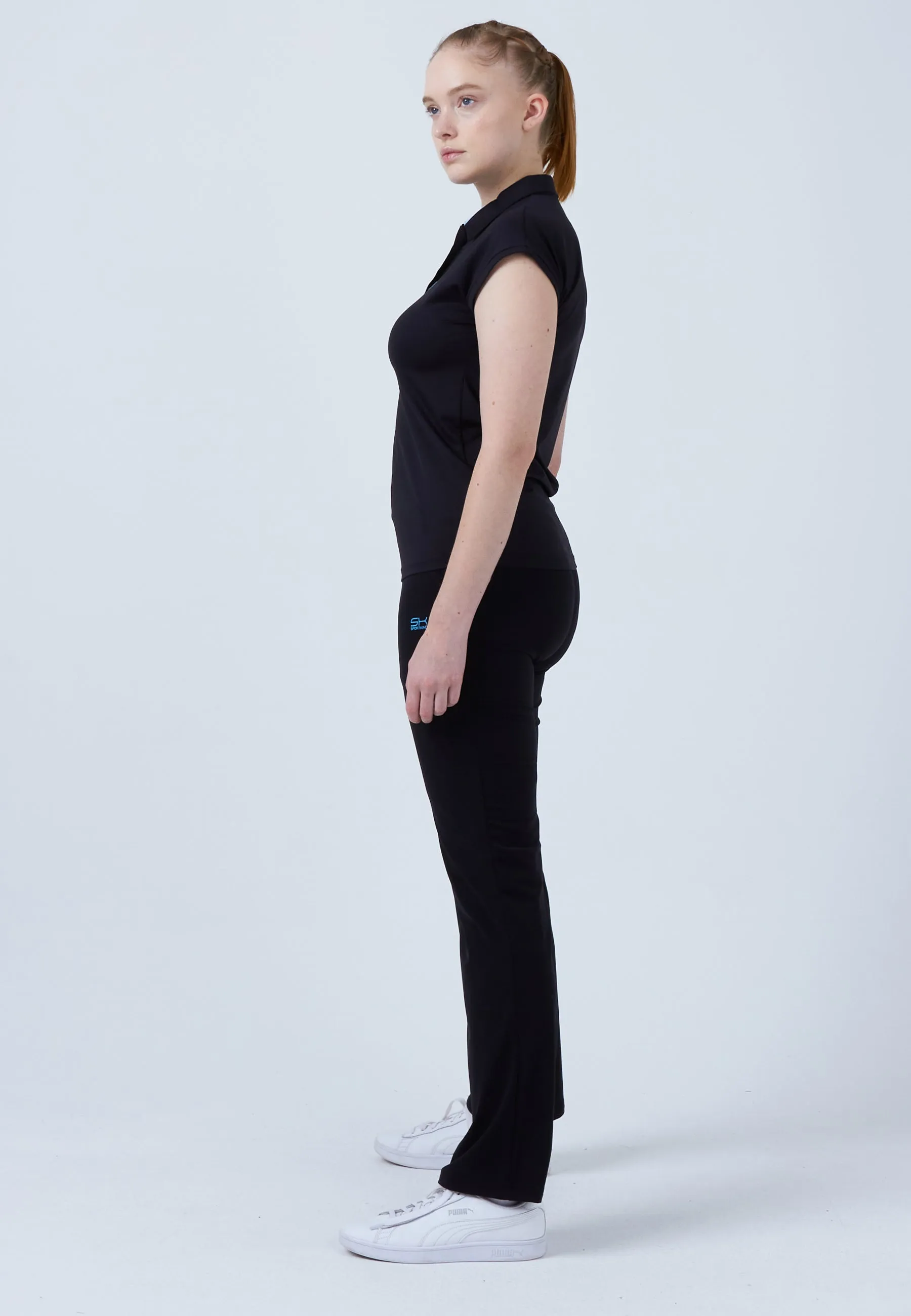 Casual Mode Tennis Polo Shirt Loose-Fit, black