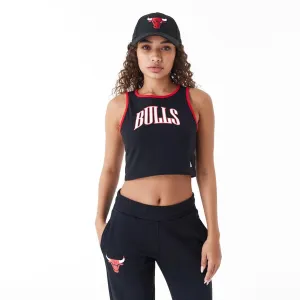 Relaxed fit style Chicago Bulls Womens Womens NBA Team Wordmark Black Crop Tank Top