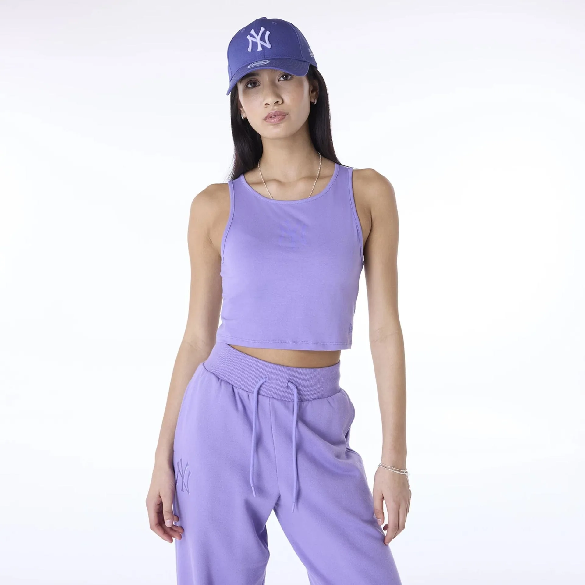 New York Yankees Womens MLB League Essential Purple Vest Sustainable Material Blend