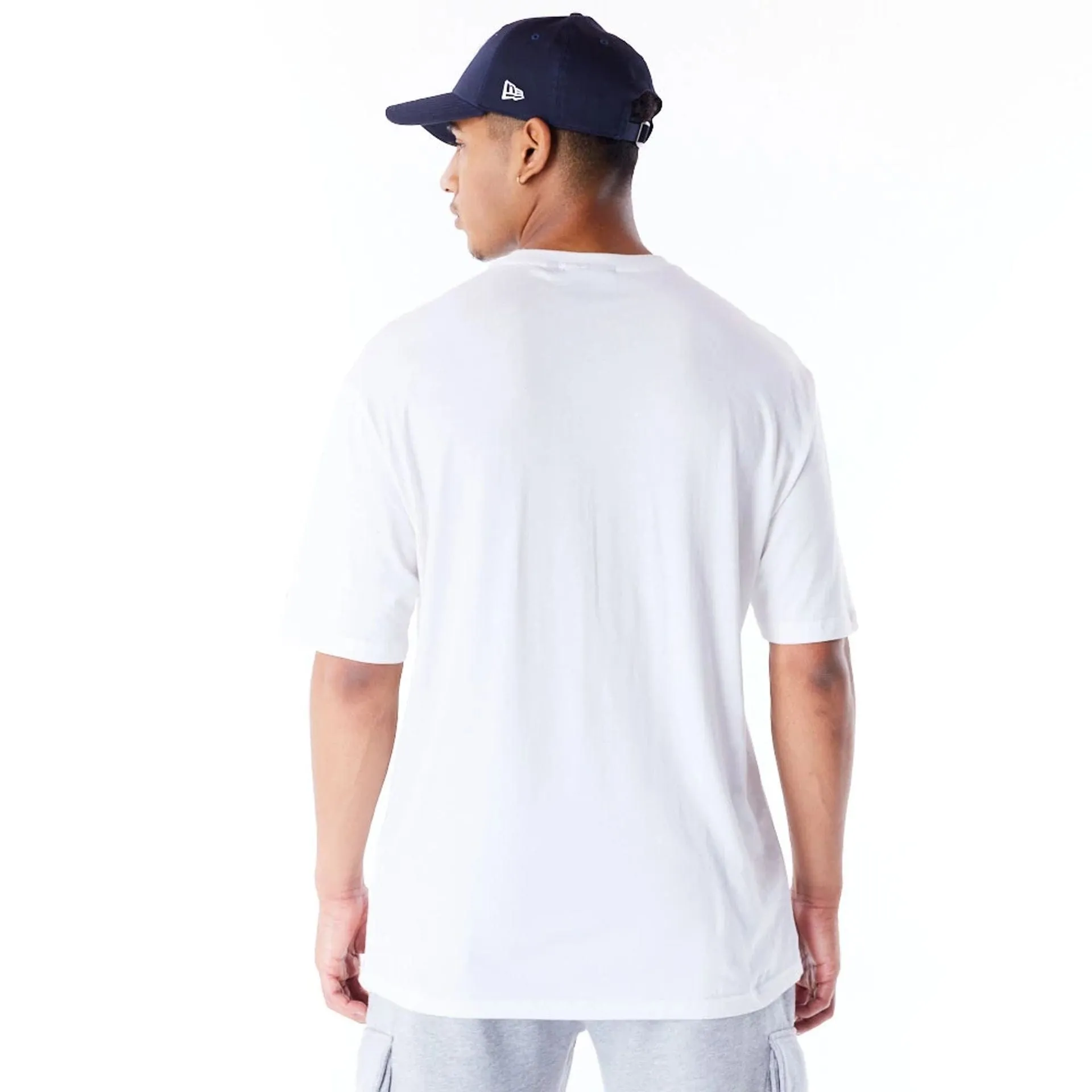 SkinFriendlyFibers Summer Wardrobe New York Yankees MLB Food Graphic White Oversized T-Shirt