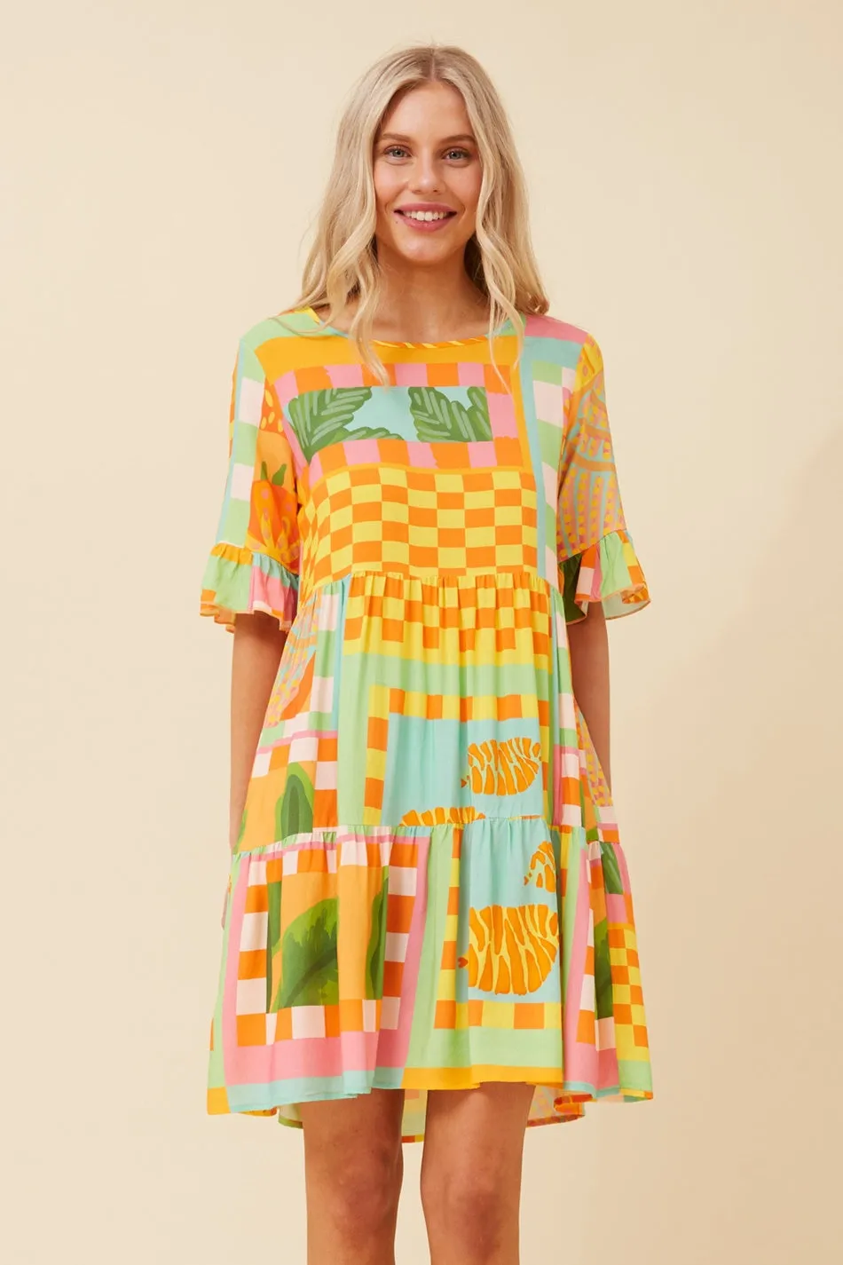 Trendy midi dress MAXIM BABYDOLL SHORT DRESS