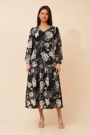 CRYSTELLE FLORAL MAXI DRESS Designer-Label