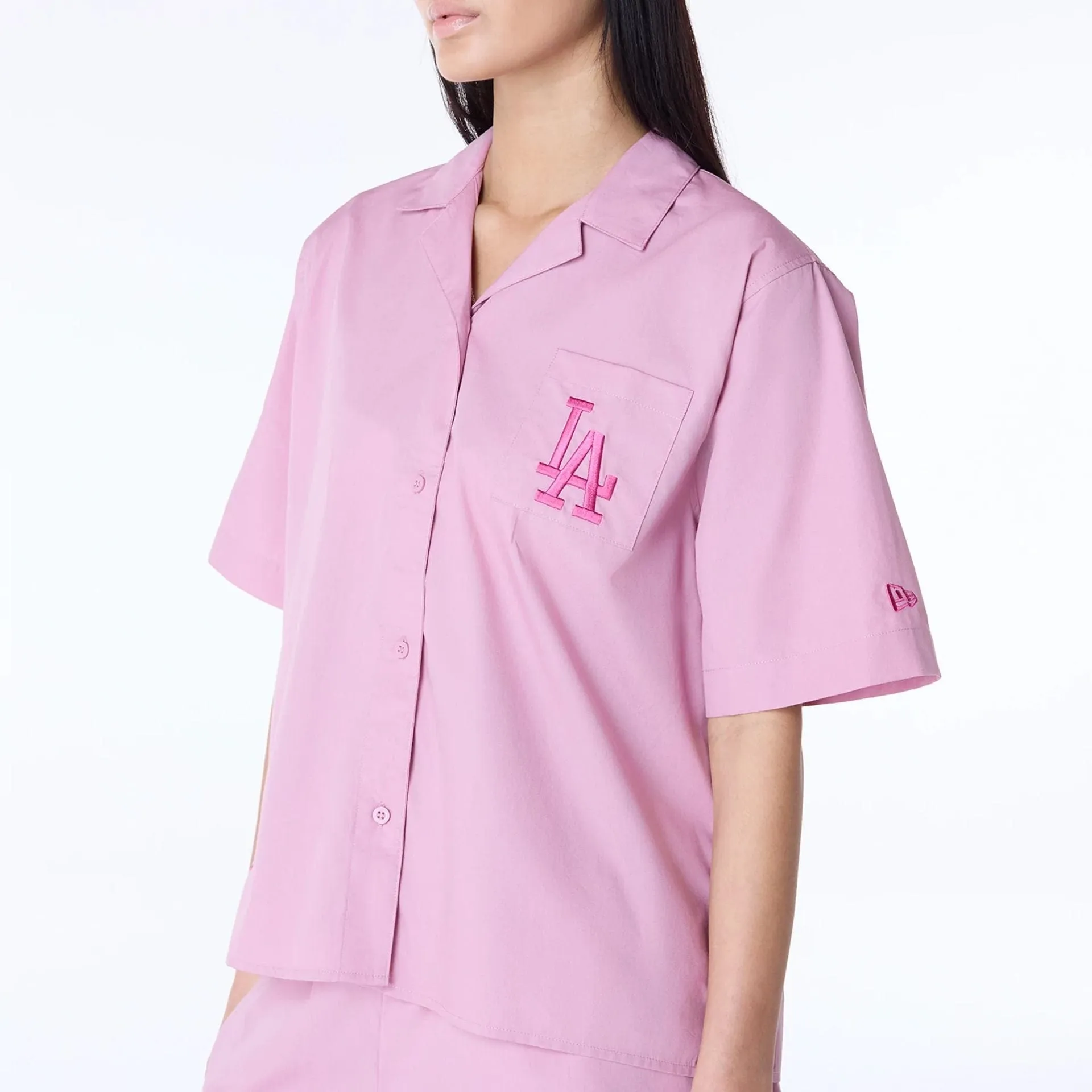 LA Dodgers Womens MLB Script Revere Dark Pink T-Shirt Lightweight Comfort Wear City Fashion Look