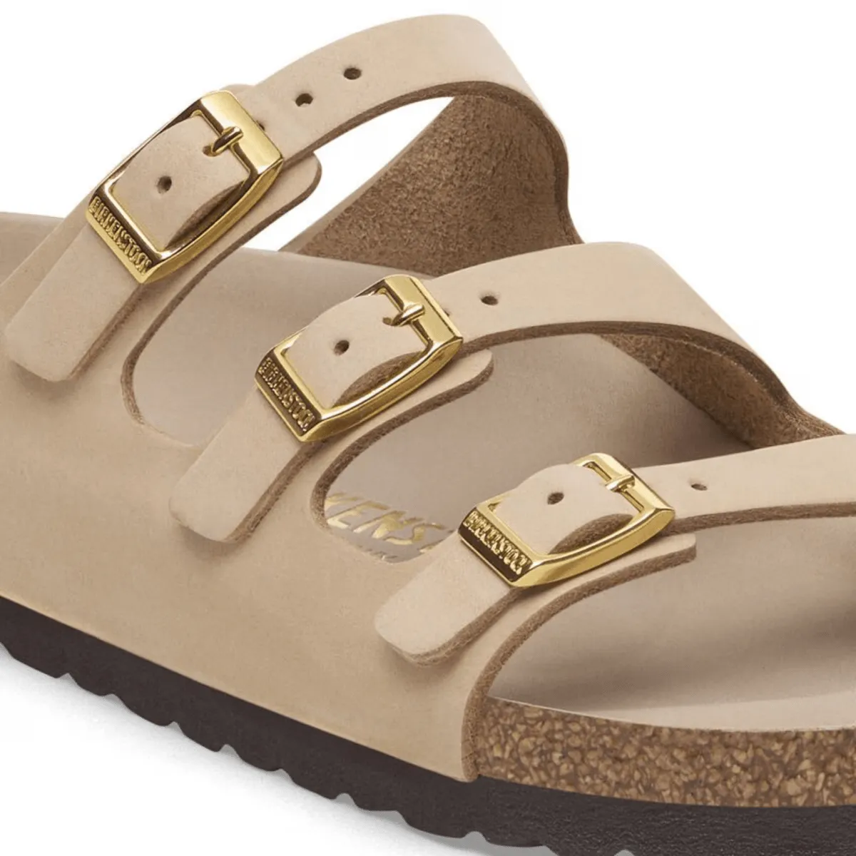 Birkenstock Women's Florida Sandcastle Nubuck Soft   sole Color Fun