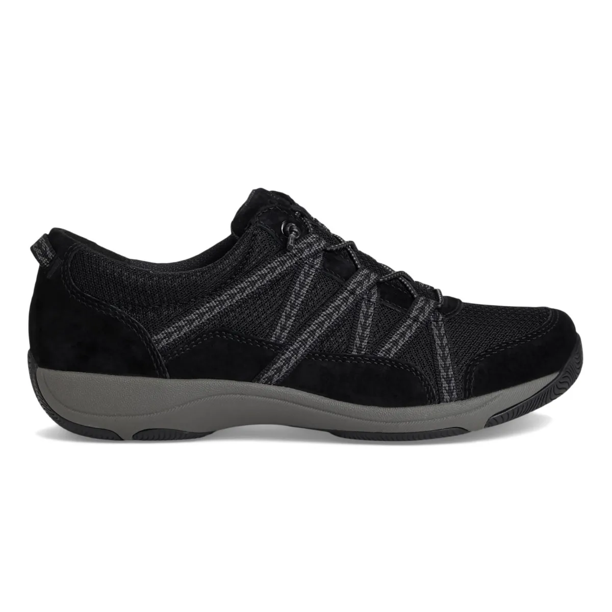 Dansko Women's Harlyn Black/Black Suede Breath Space Walk Gear