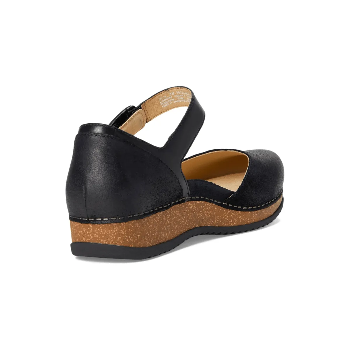 Dansko Women's Mae Black Burnished Suede Wind Hike Total Comfort