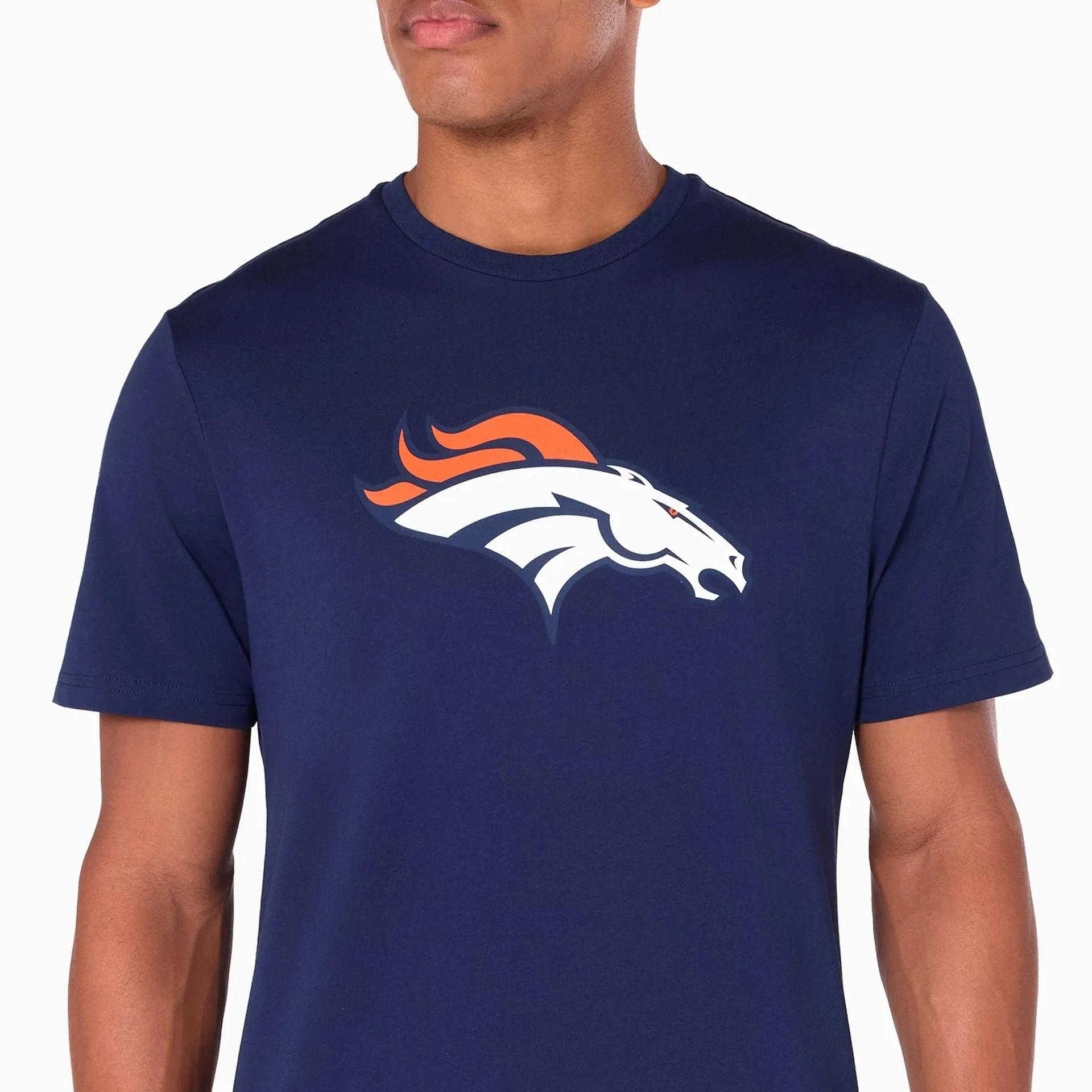 Denver Broncos NFL Navy T-Shirt Smart Fashion Tear Resistant Knit