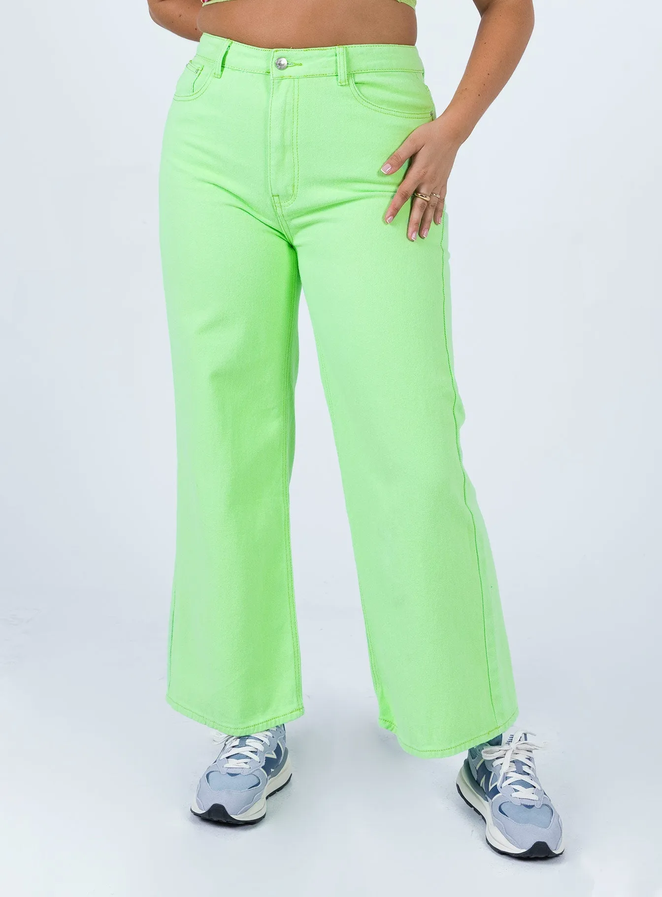 Denver Denim Jeans Lime Green Trend Setter Smart Casual Classic Wear