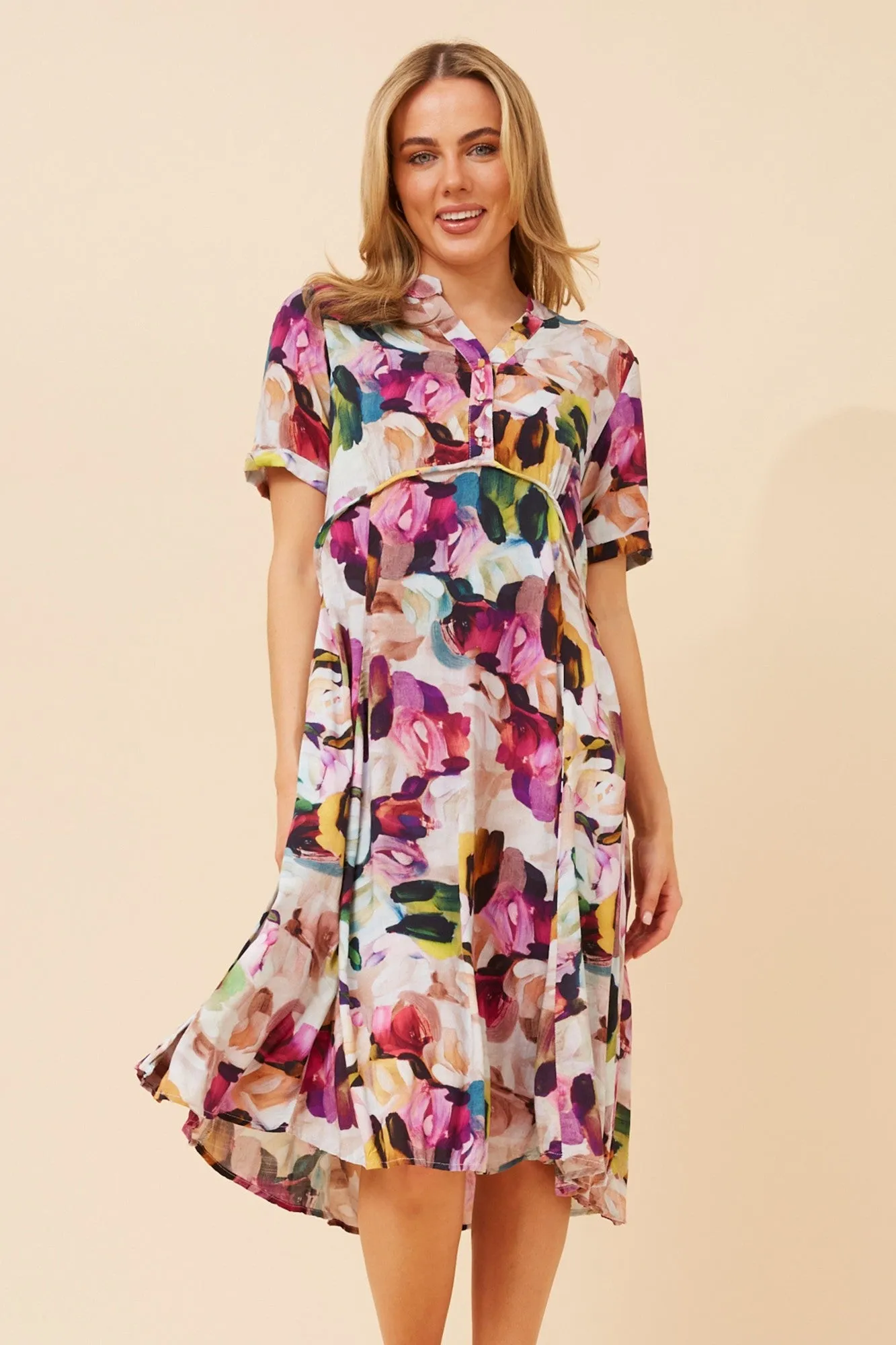 DIEM ABSTRACT PRINT MIDI DRESS Minimal Curve