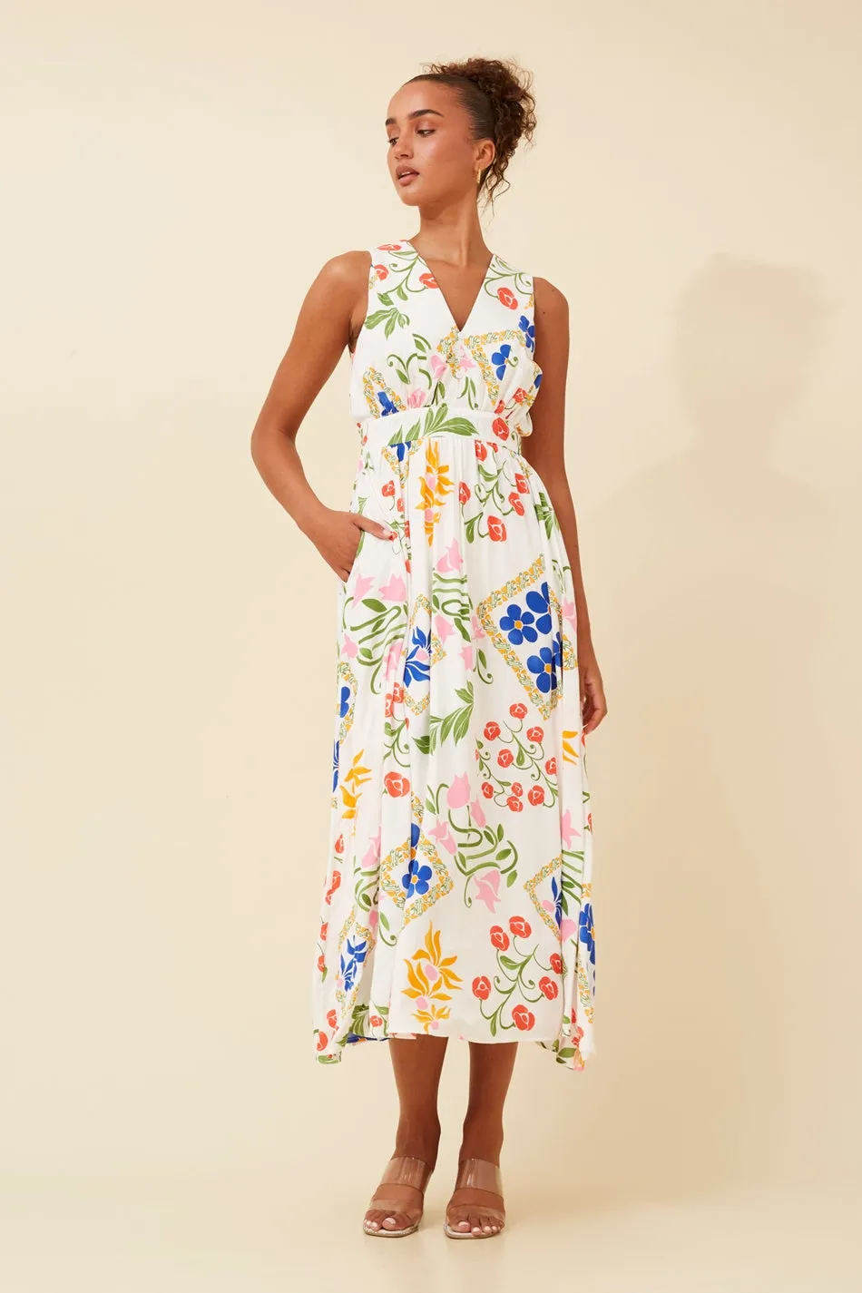 MARA FLORAL MIDI DRESS Flexible Style Effortless Fit