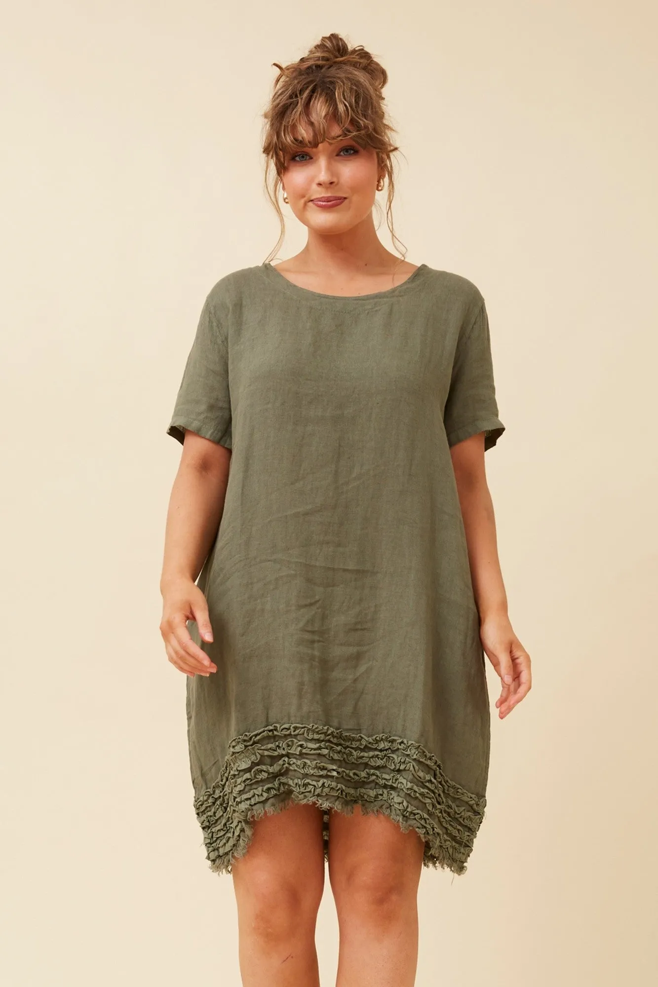 DIVANA LINEN DRESS Flexible Cut