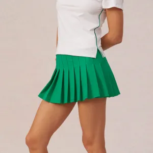 Sleek Flow DonnaSport Pleated Skirt - Verde