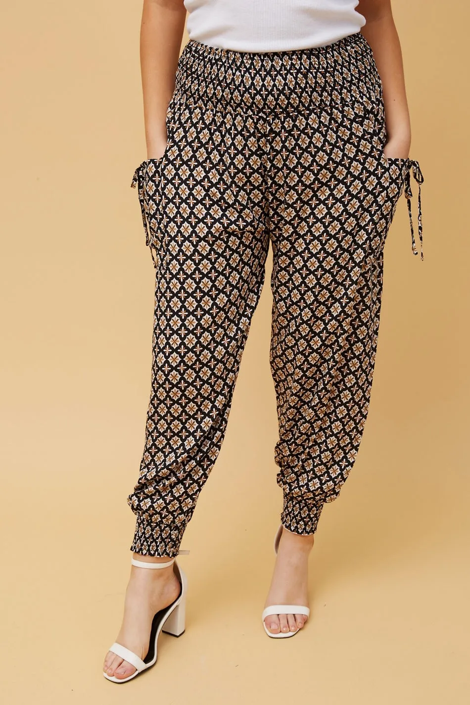 Perfect Fit ABSTRACT PRINT BOHO HAREM PANTS