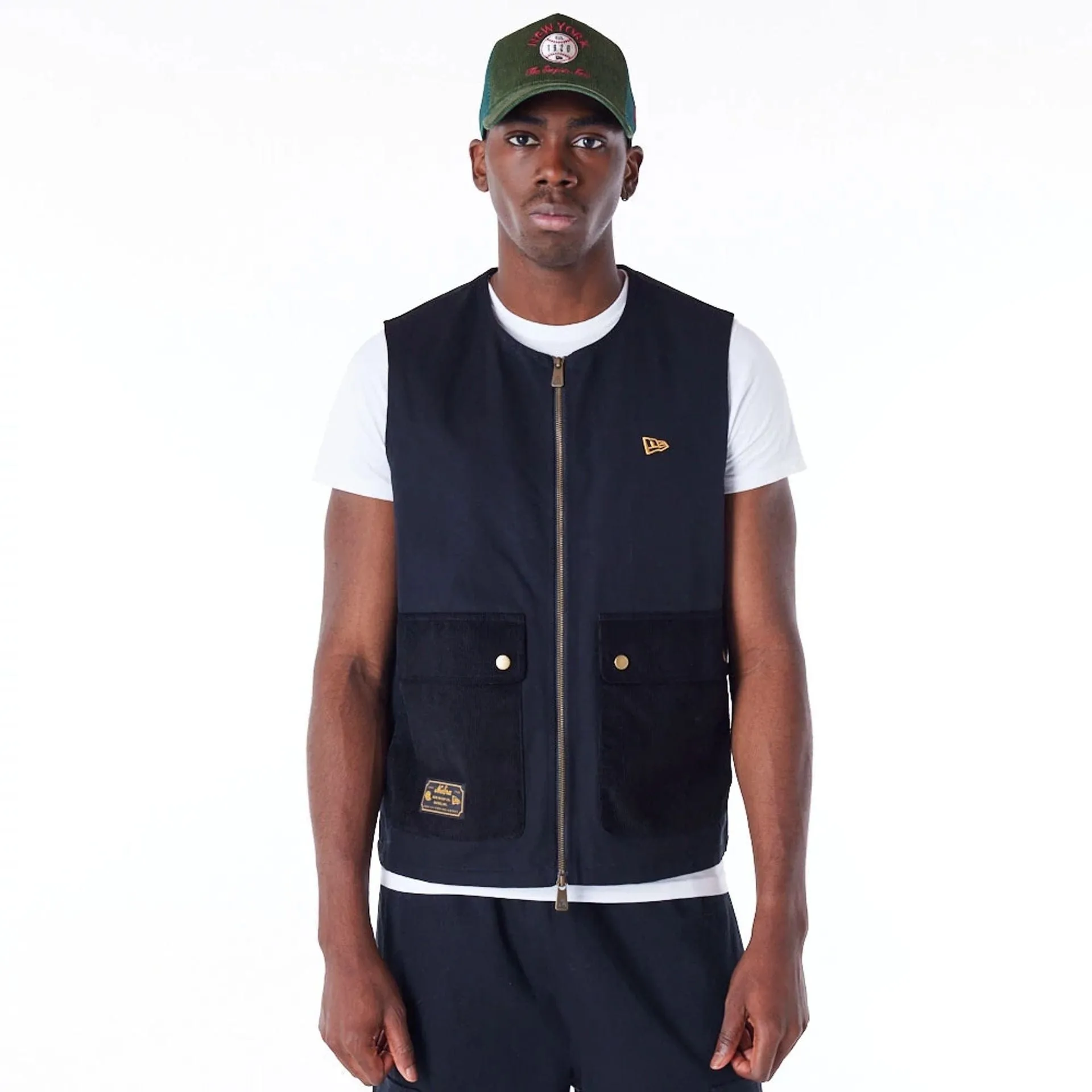 Simple and Light OekoTexCertified New Era Black Utility Vest Top