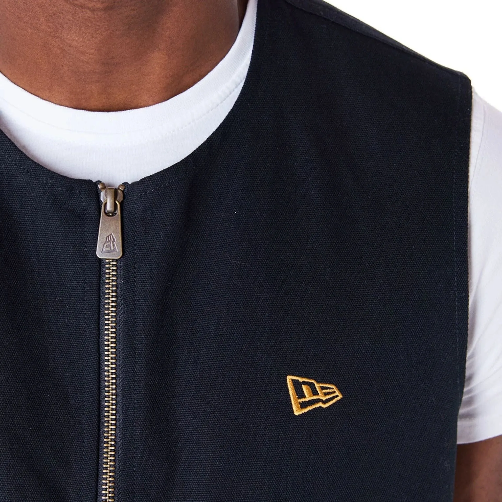 New Era Black Utility Vest Top Bold Statement Quick Layer Fit