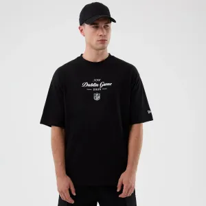 Essential Comfort Dublin Game NFL International Series Games Black Oversized T-Shirt