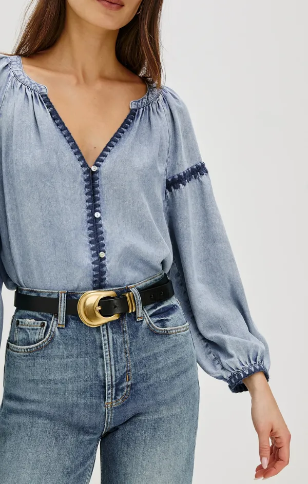 Toshi Blouson Sleeve Shirt Pure Cotton