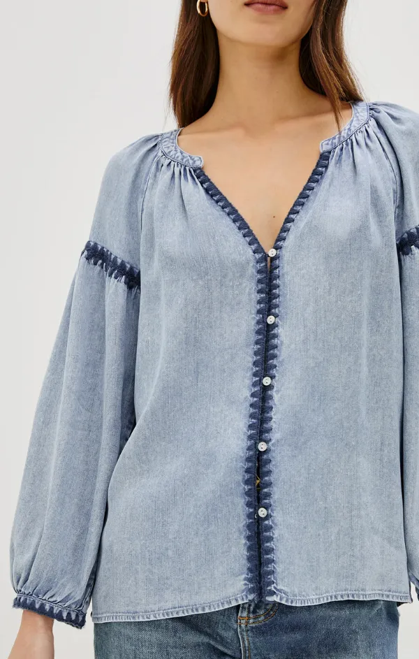 ElasticFree Cuffs Toshi Blouson Sleeve Shirt