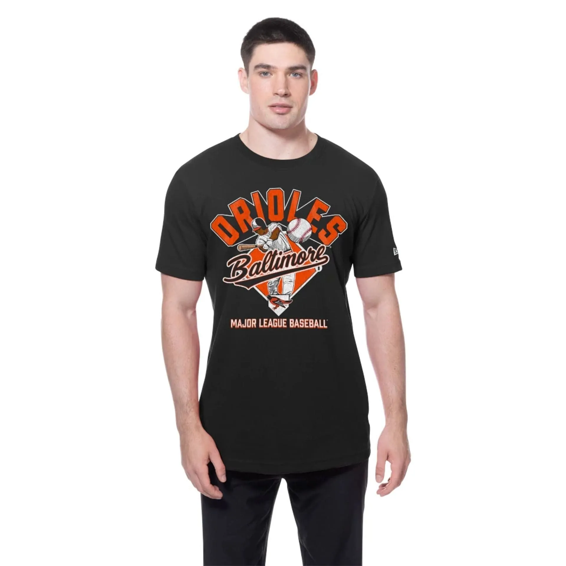 Baltimore Orioles MLB Batting Practice Black T-Shirt AntiBacterialTreatment Comfort Wear Fit