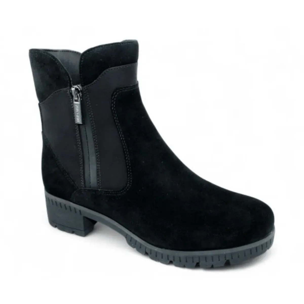 Valdini Women's Izzy Black Suede Waterproof Chat Walk