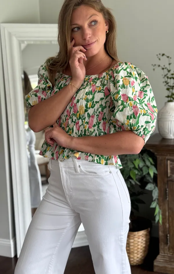 Botanical Crop Shirt Cool Hooded Jacket