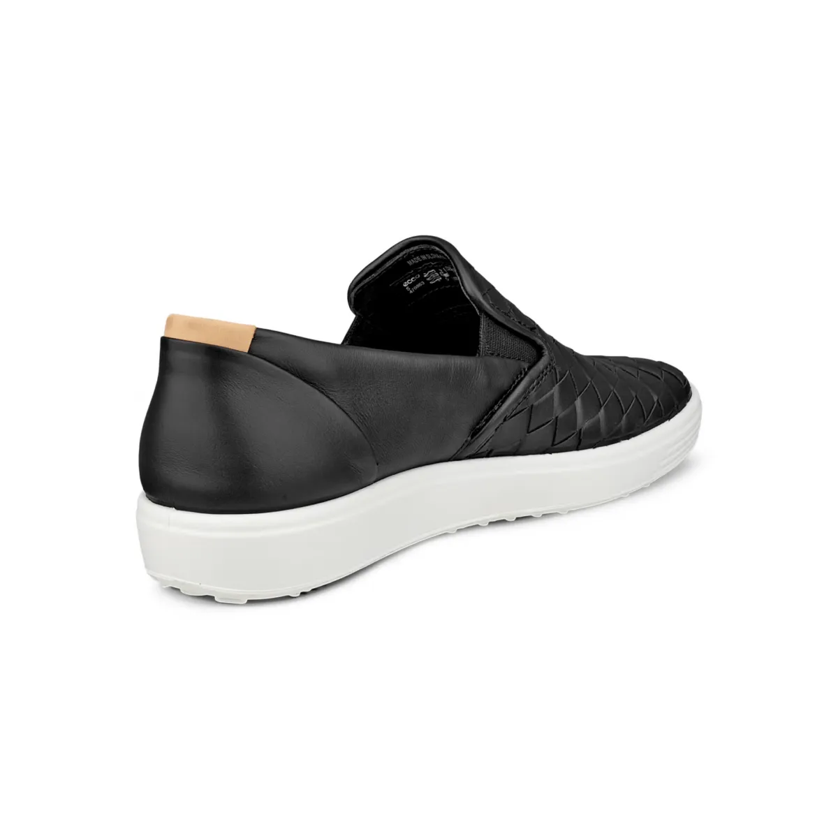 Ecco Women's Soft 7 Slip-On Woven Black Mark Step Walk Routine