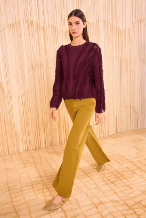 Saga Vibe Aubree Long Sleeve Knit Pullover - Mahogany