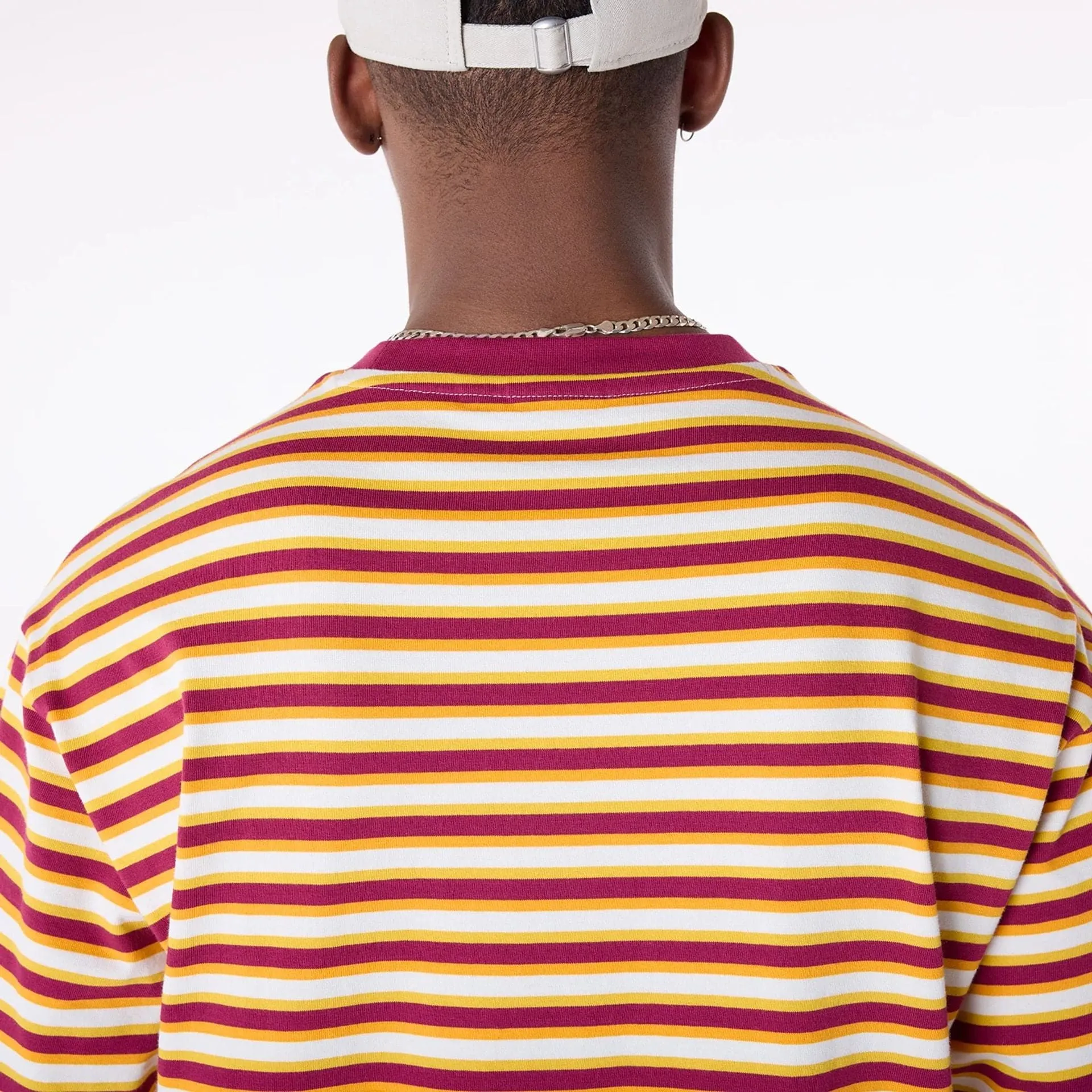 Lightweight Material New Era Stripe Dark Red T-Shirt
