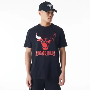 Everyday Layering Chicago Bulls NBA Logo Graphic Black T-Shirt