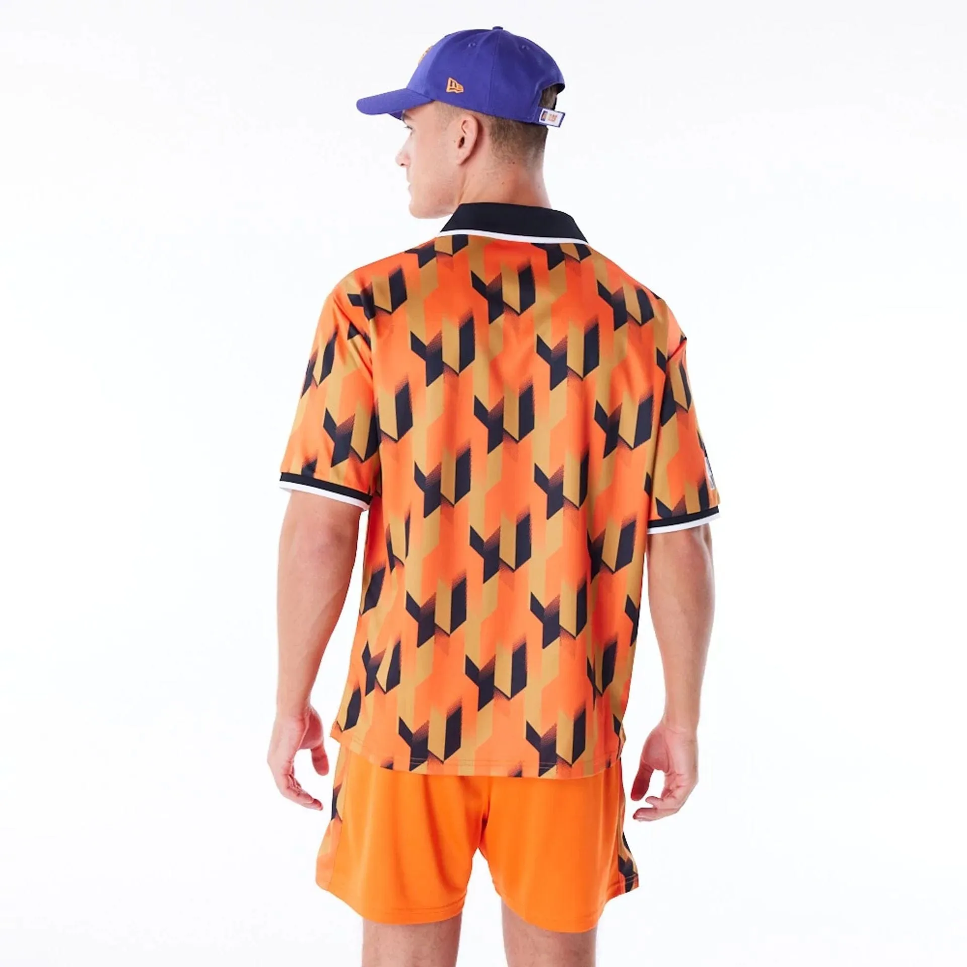 Phoenix Suns NBA Soccer Orange T-Shirt Casual Vibe Wear Breathable Stretch