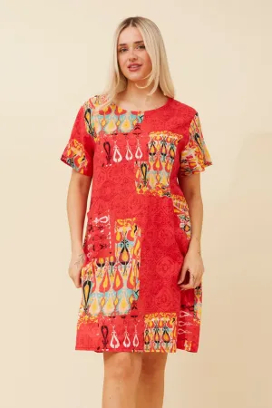 VINE BOHO SHIFT DRESS Elegant Fit