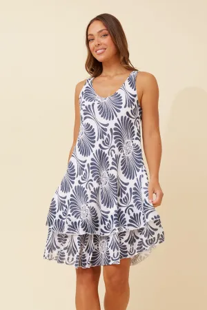 Shine Skin Youthful Mood NICOLE ABSTRACT PRINT DRESS