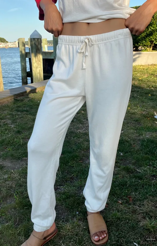Flexible Fit Jogger with Drawcord in Pearl