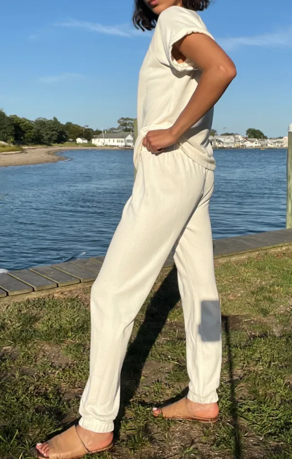 Jogger with Drawcord in Pearl Breathable Performance Wear