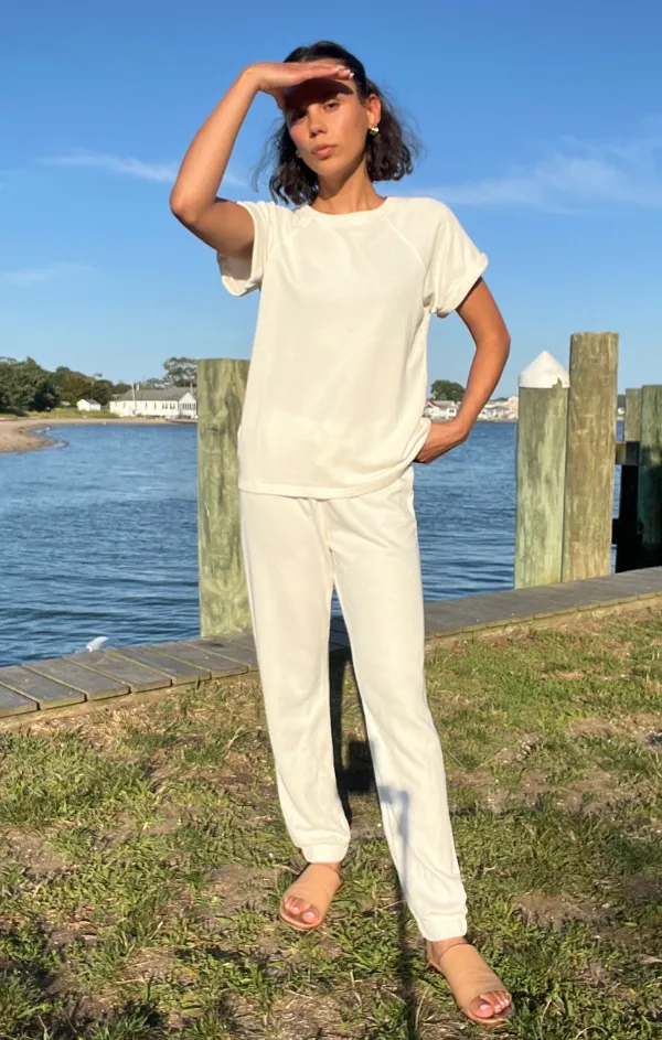 Modular Pocket System Jogger with Drawcord in Pearl