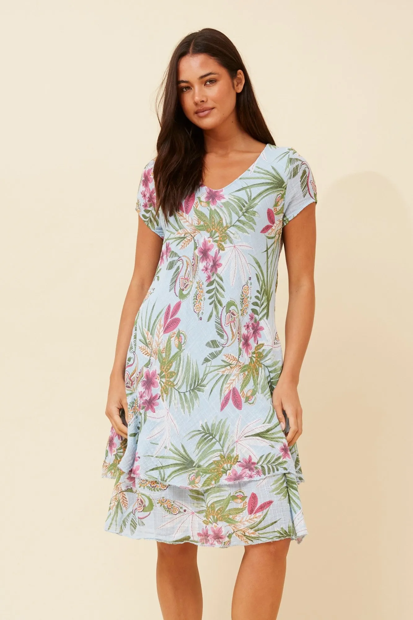 ELECTRA TROPICAL PRINT DRESS Love Energy Fall Outfit