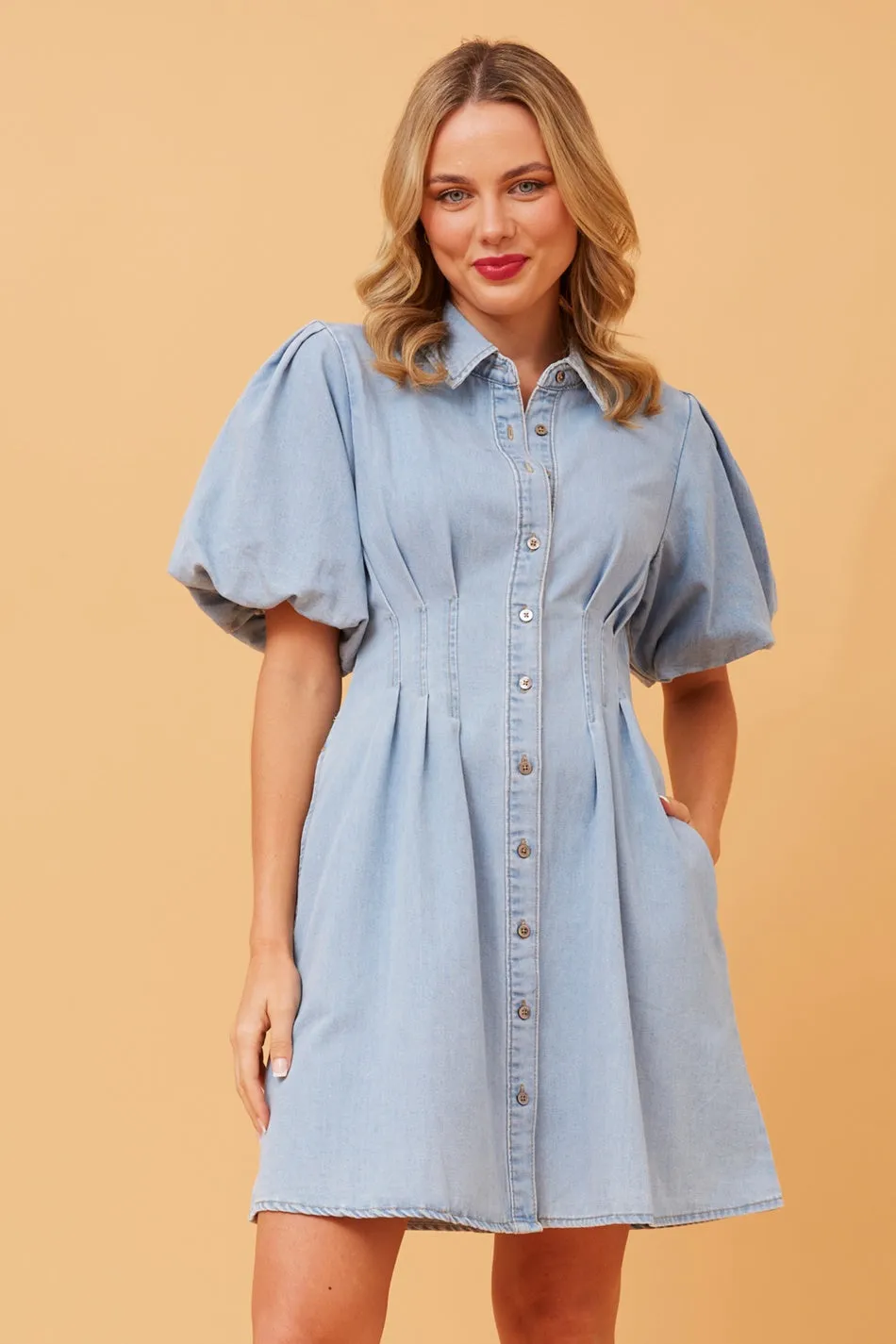 JENNIFER DENIM SHIRT DRESS Multi Season Casual weekend dress