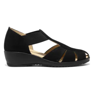 Eric Michael Women's Parker Black Nubuck Heat Jog Arch Support Technology