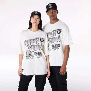 Las Vegas Raiders NFL Helmet Open White T-Shirt Cool and casual Cool Layer Wear