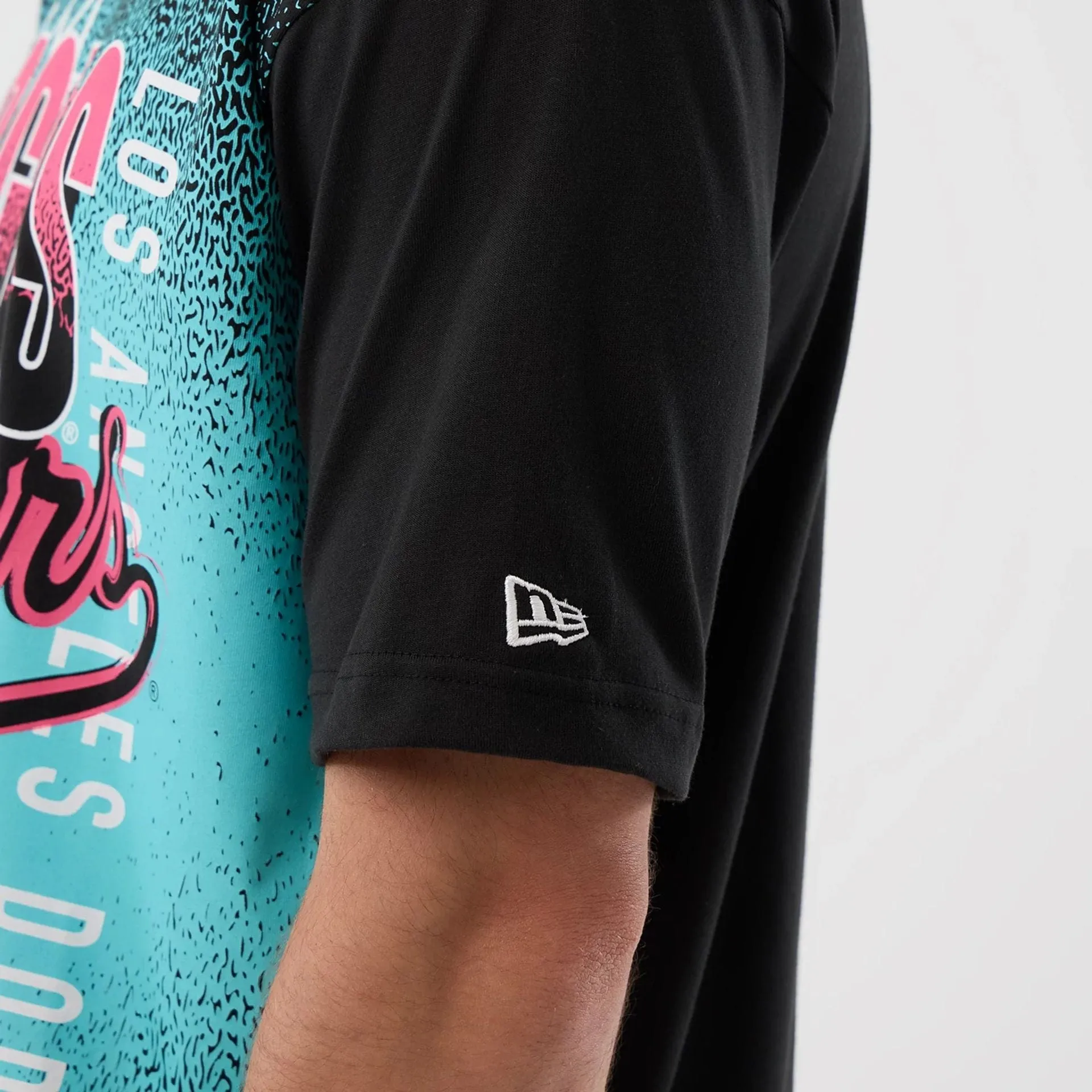 Sleek Fit LA Dodgers MLB Life Graphic Black T-Shirt