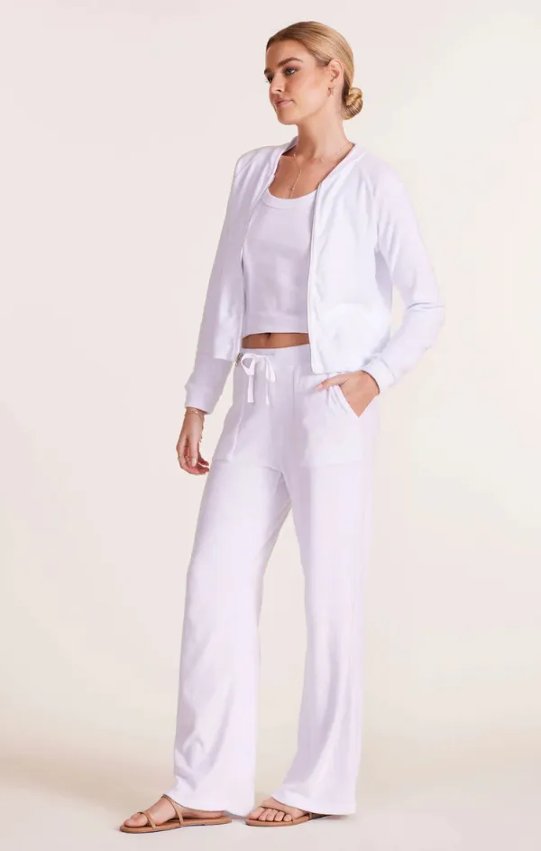 Recycled Polyester Blend Adaptable Design Terry Wide Leg Pant