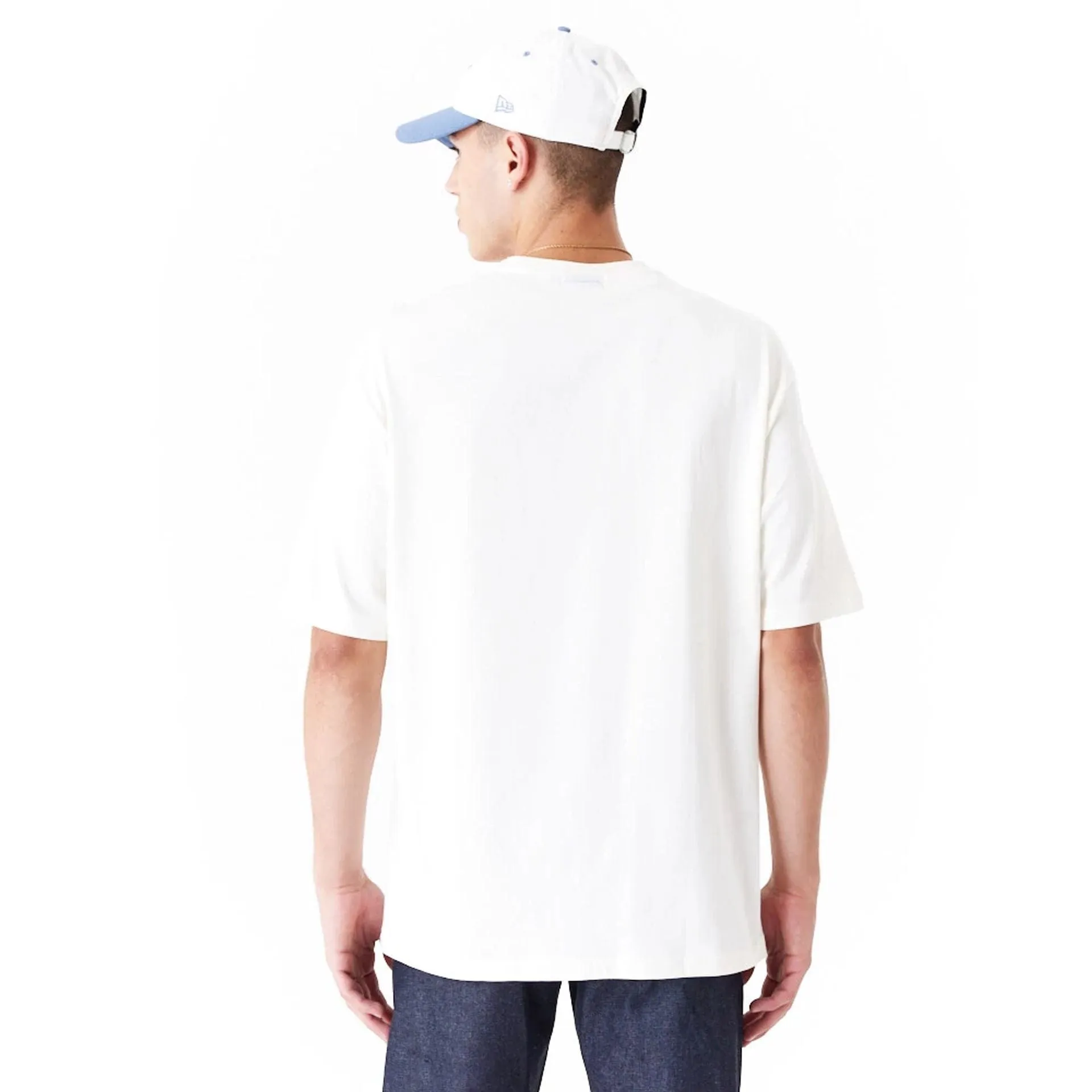 New Era Graphic White Oversized T-Shirt Outdoor Activity Summer Essential